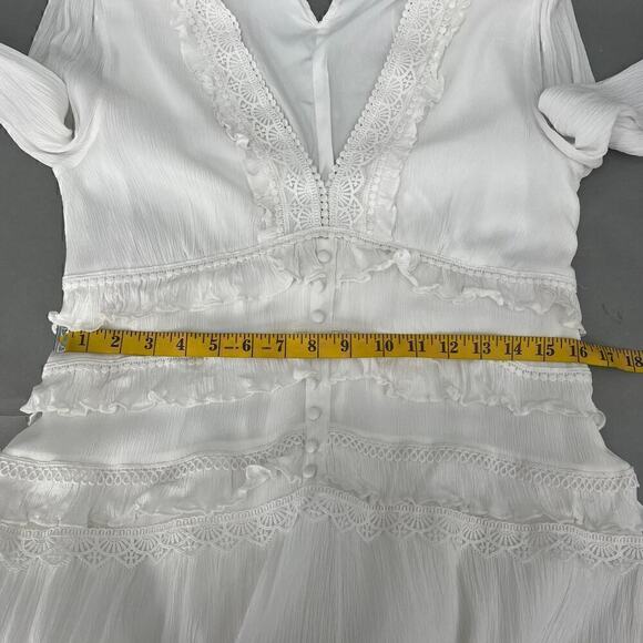 $329 AllSaints Mini Dress Womens 10 Vintage Romance Boho Chic Cottagecore Fairy - Picture 13 of 16